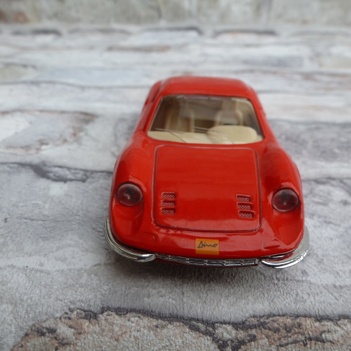 Sports car red Ferrari Dino model boxed vintage motor 90s | Etsy