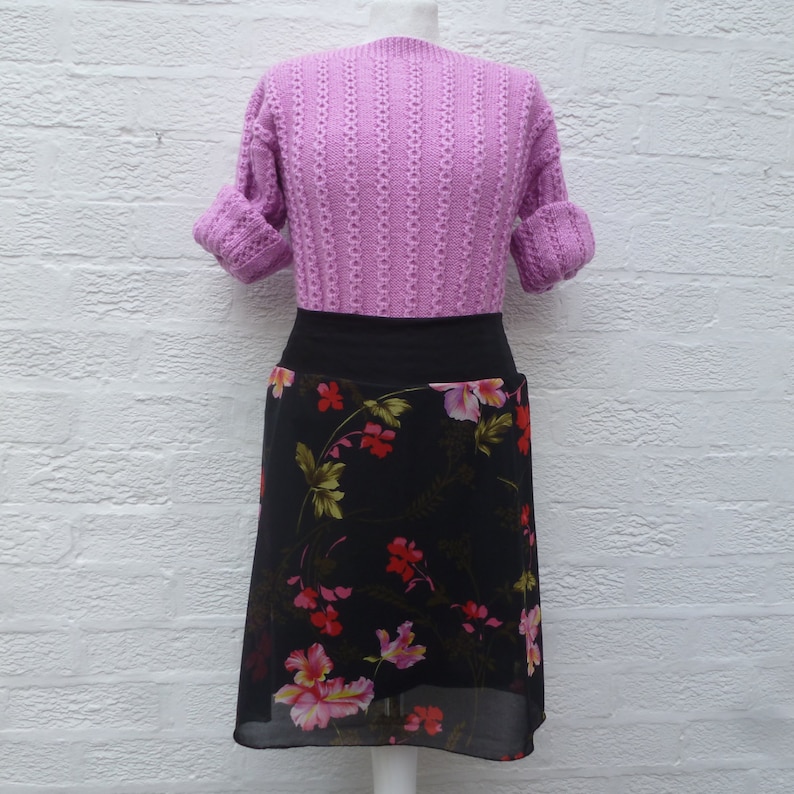 English springsummer festival skirt UK 8-10.. Summer womens fashion handmade Aline skirt Eco-friendly floaty floral clothing