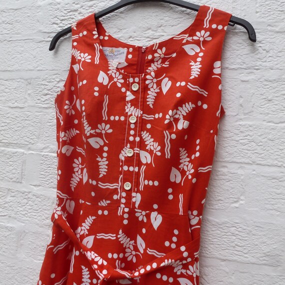 Dress festival clothing 70s vintage dress Horrocks