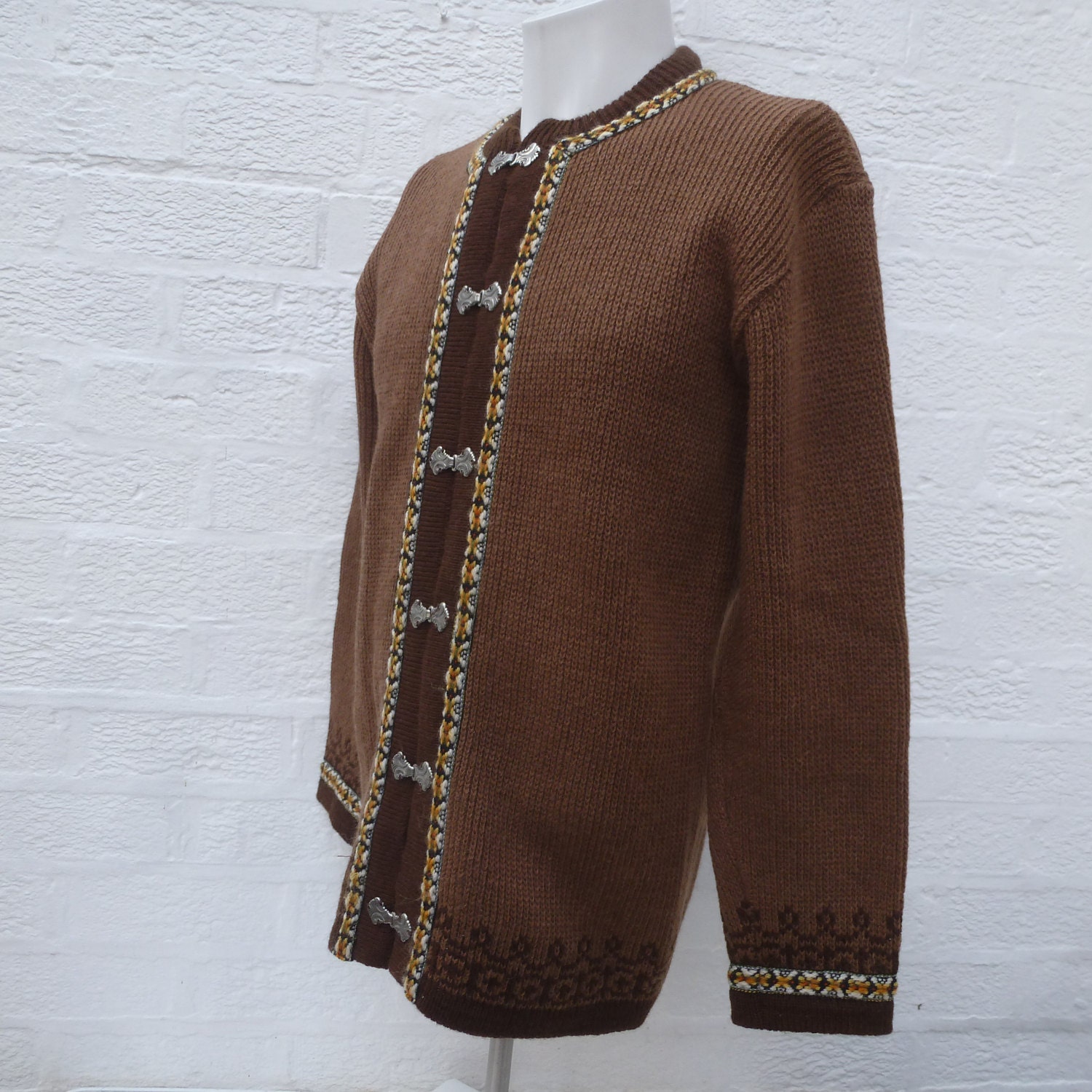 Wool Nordic Cardigan Vintage Scandinavian Top Traditional | Etsy UK