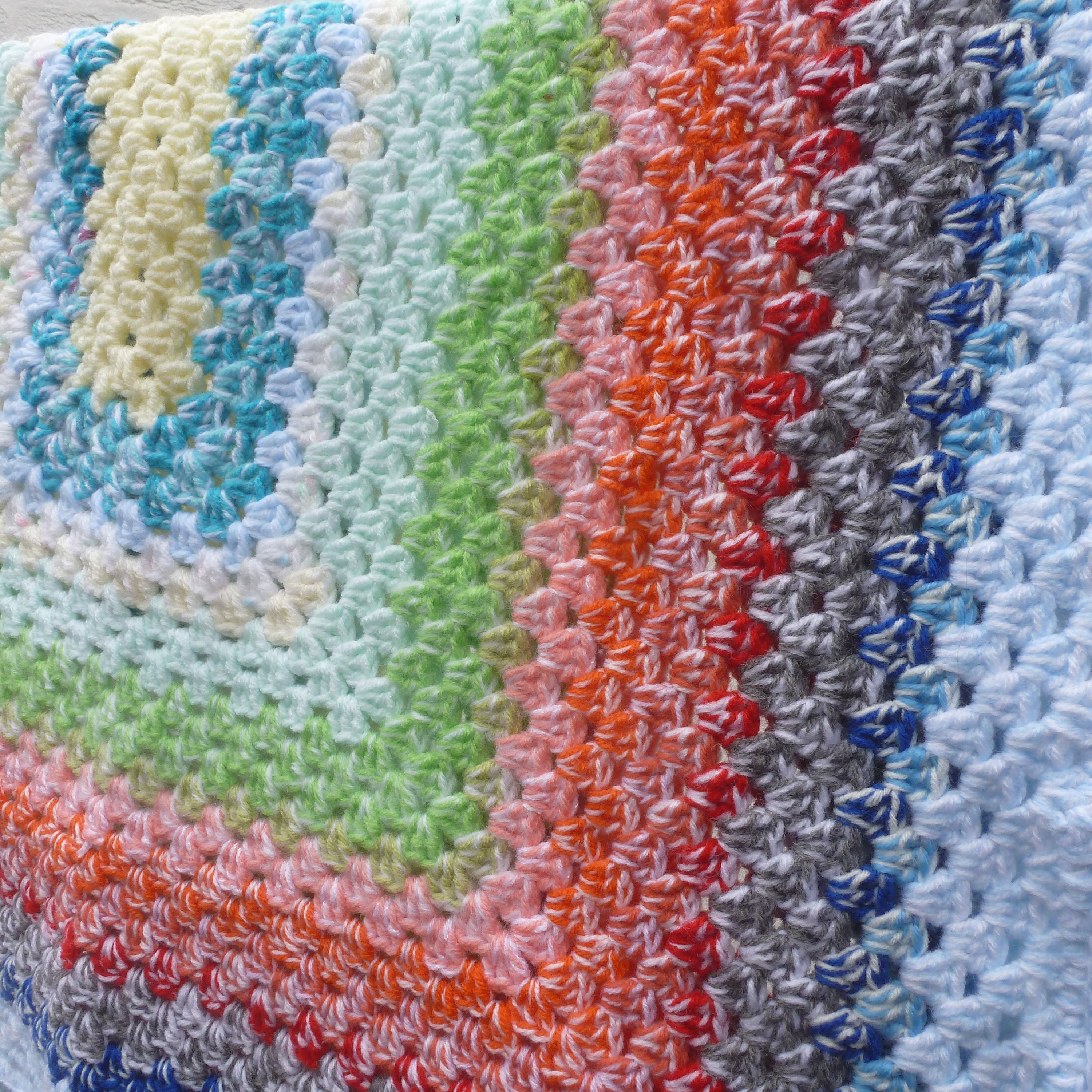 Crochet Vintage Blanket Acrylic Wool '80s Afghan Throw Etsy UK