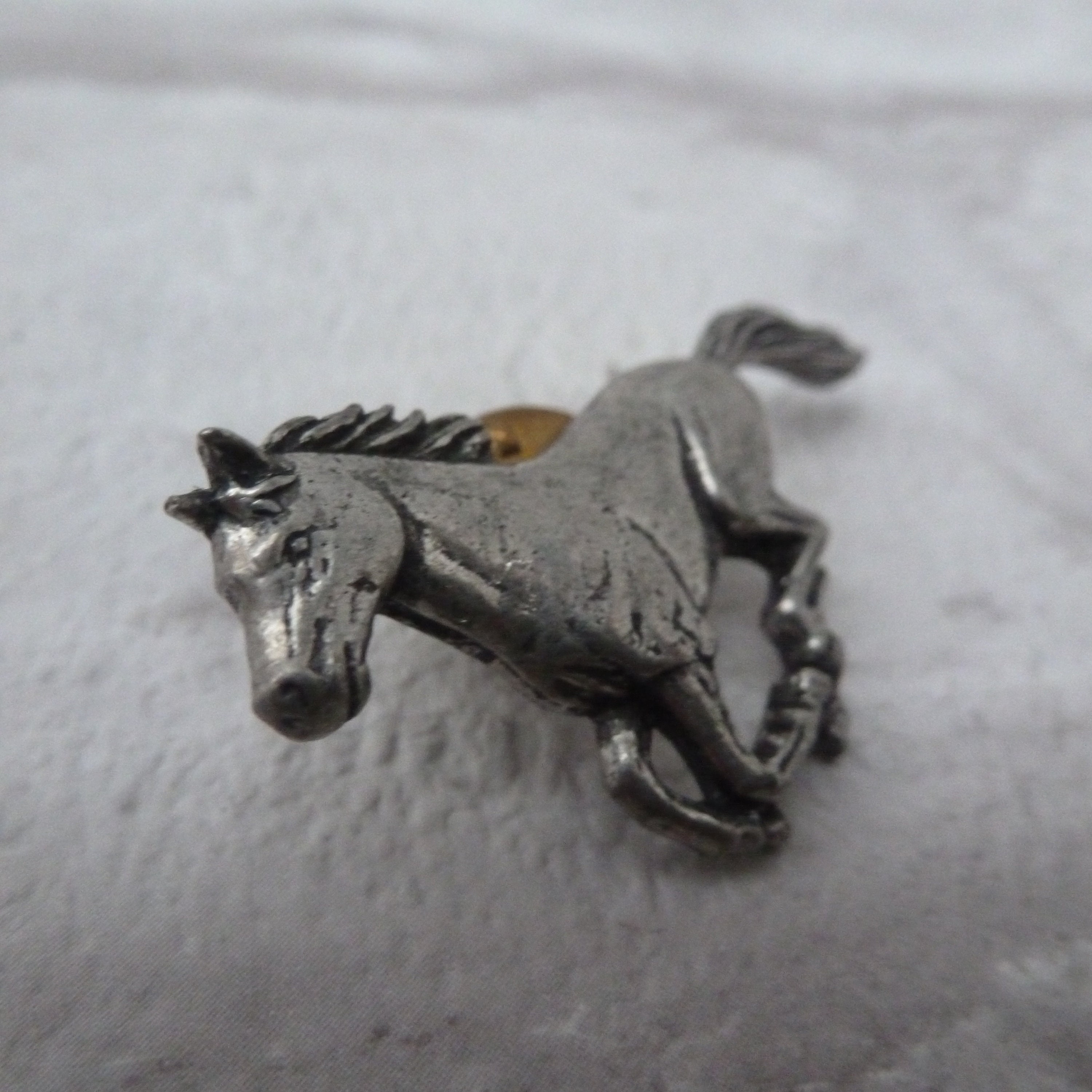 Vintage pewter horse lapel pin equine mens accessory English Etsy