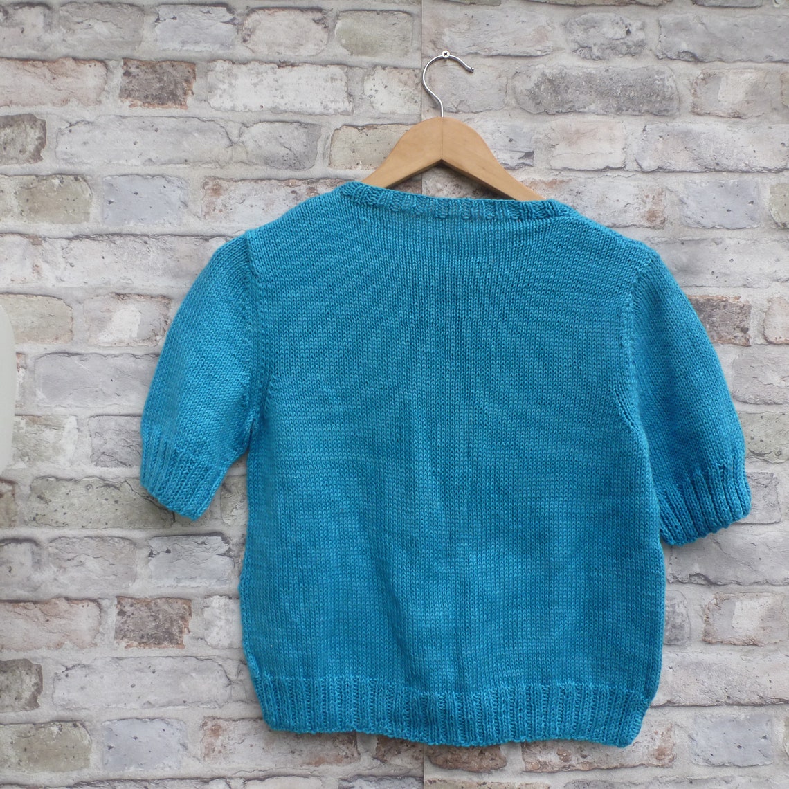 Tank Top Clothing Handknit T Shirt Vintage Top Jumper Blue Etsy