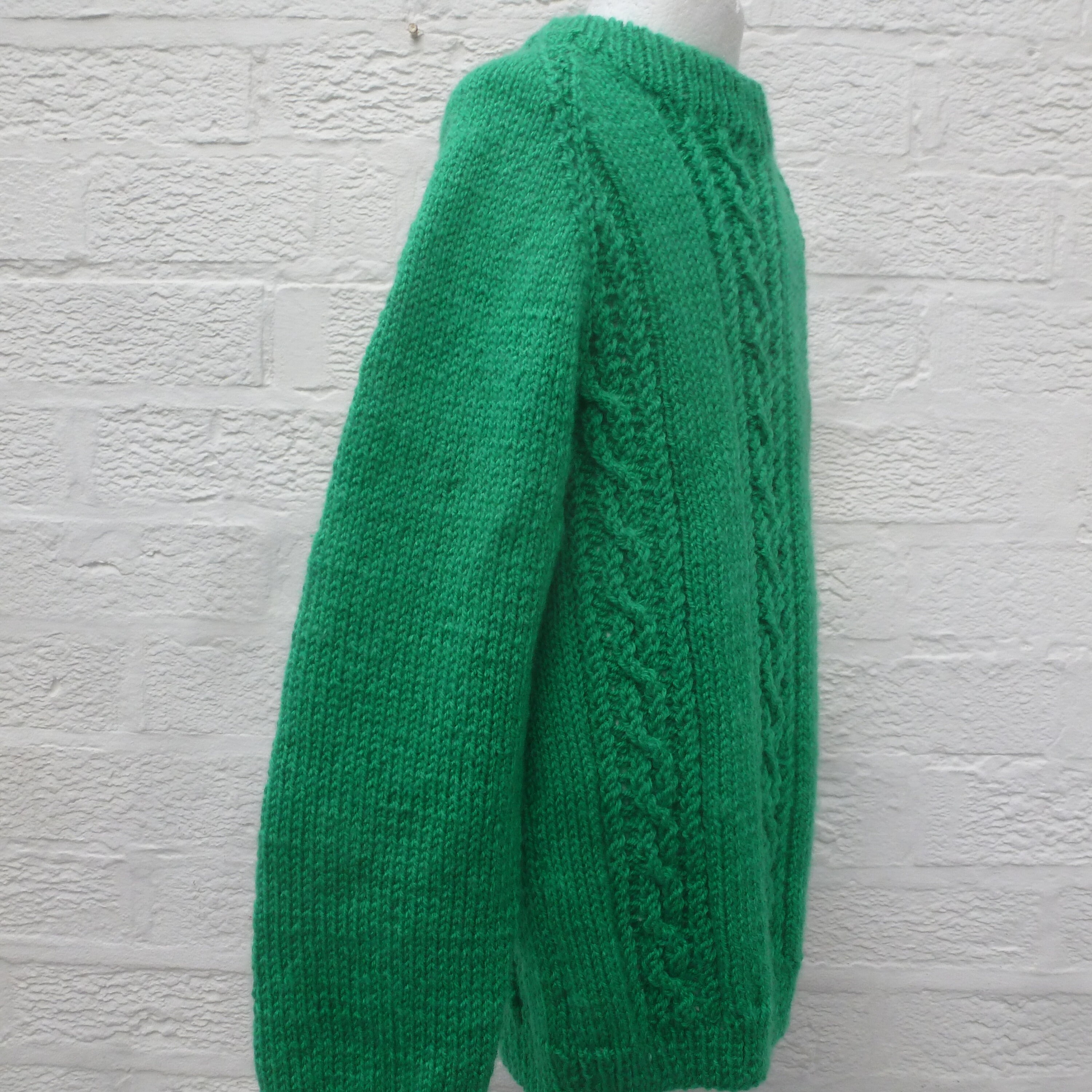 green lurex jumper