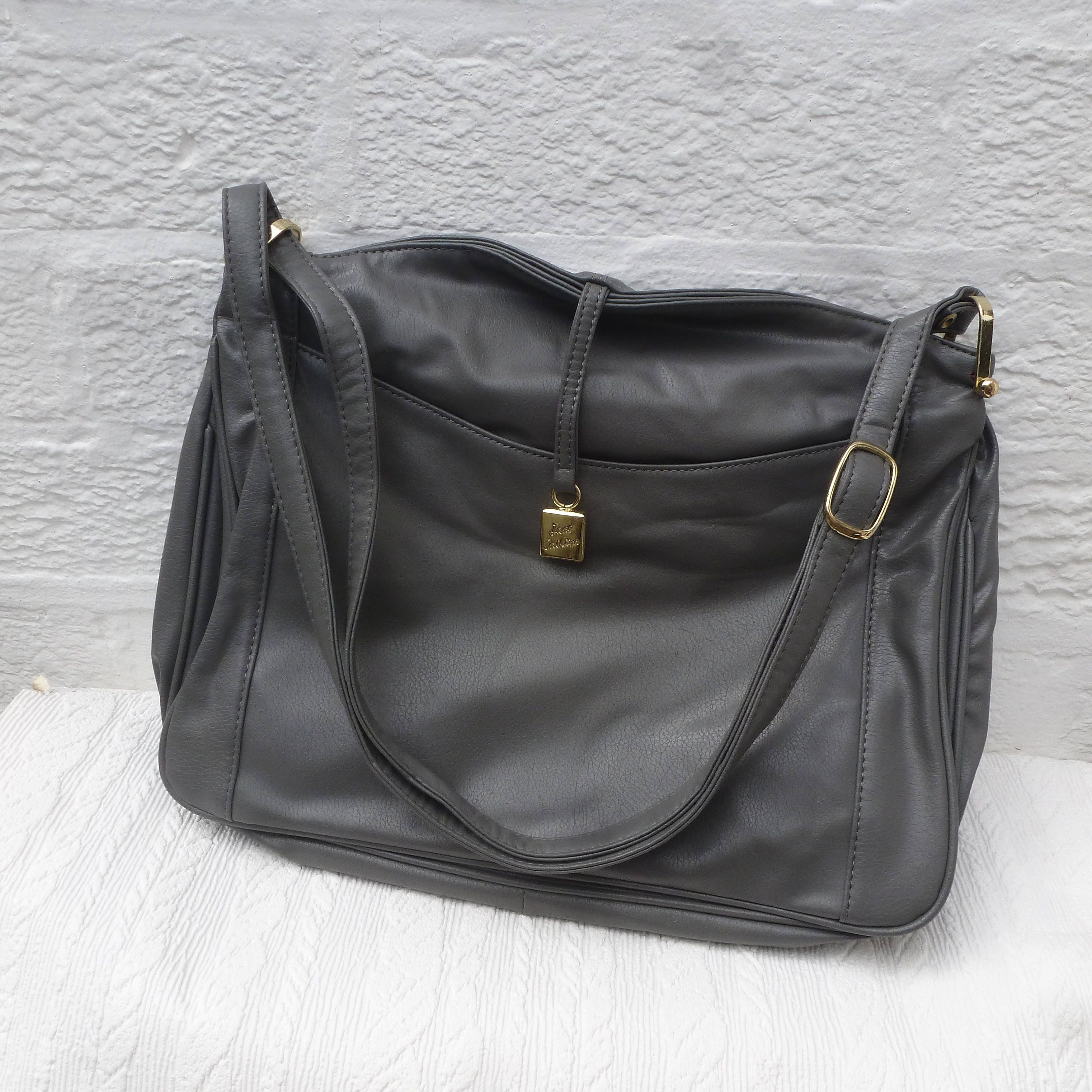 Grey Shoulder Bag 1980s Jane Shilton Handbag Vintage Gift - Etsy UK