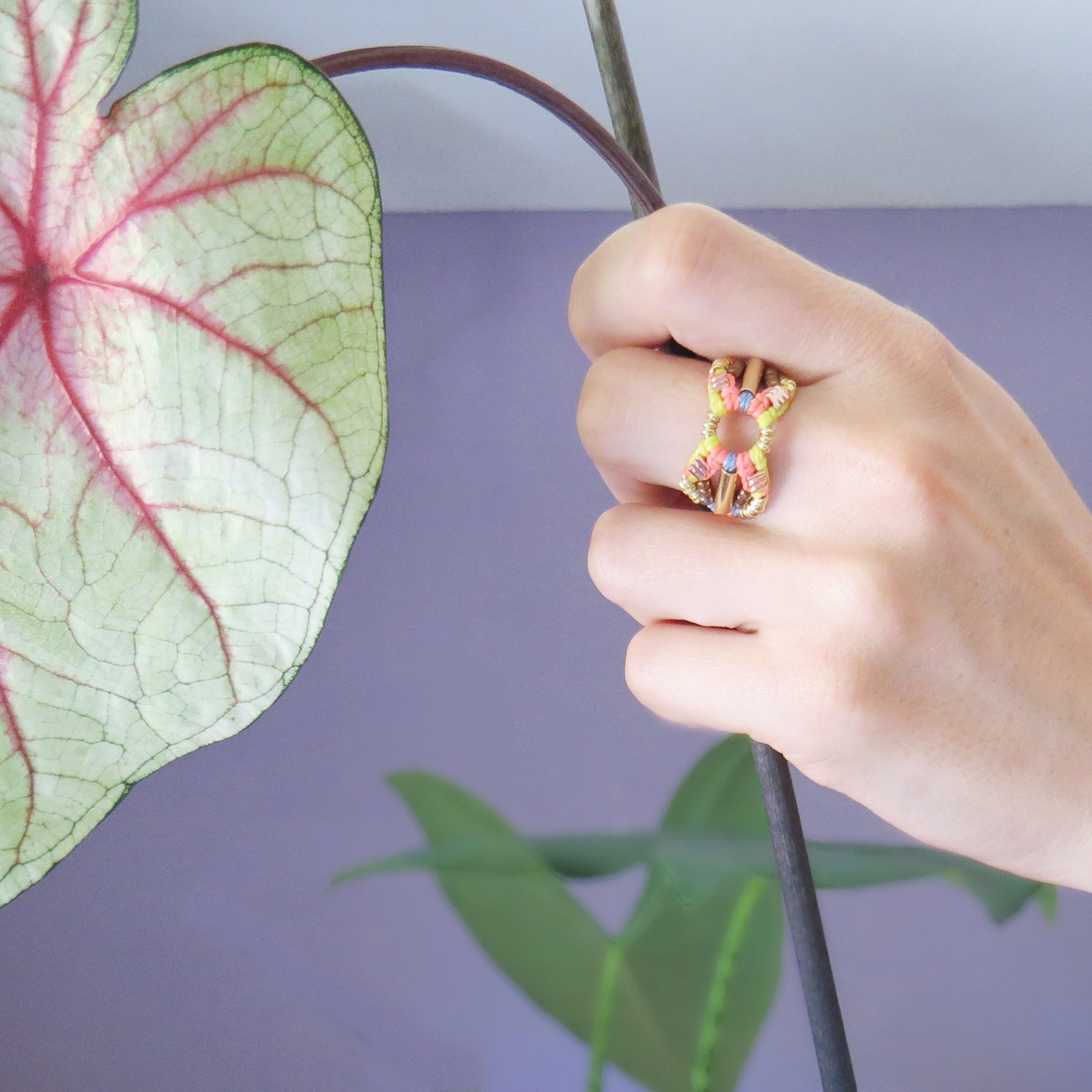 Macrame Ring * More Colors Available Mustard | The Power Chic