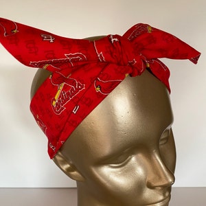 St. Louis Cardinals Red Baseball Headband Knot Headband