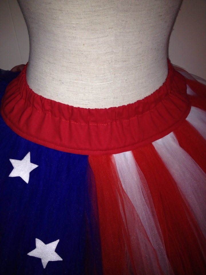Adult Medium American Flag Stars and Stripes TuTu