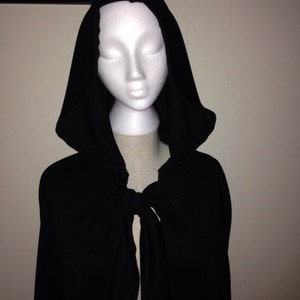 Witch Costume Sith Lord Black Cloak Plus size Cosplay Cape image 4