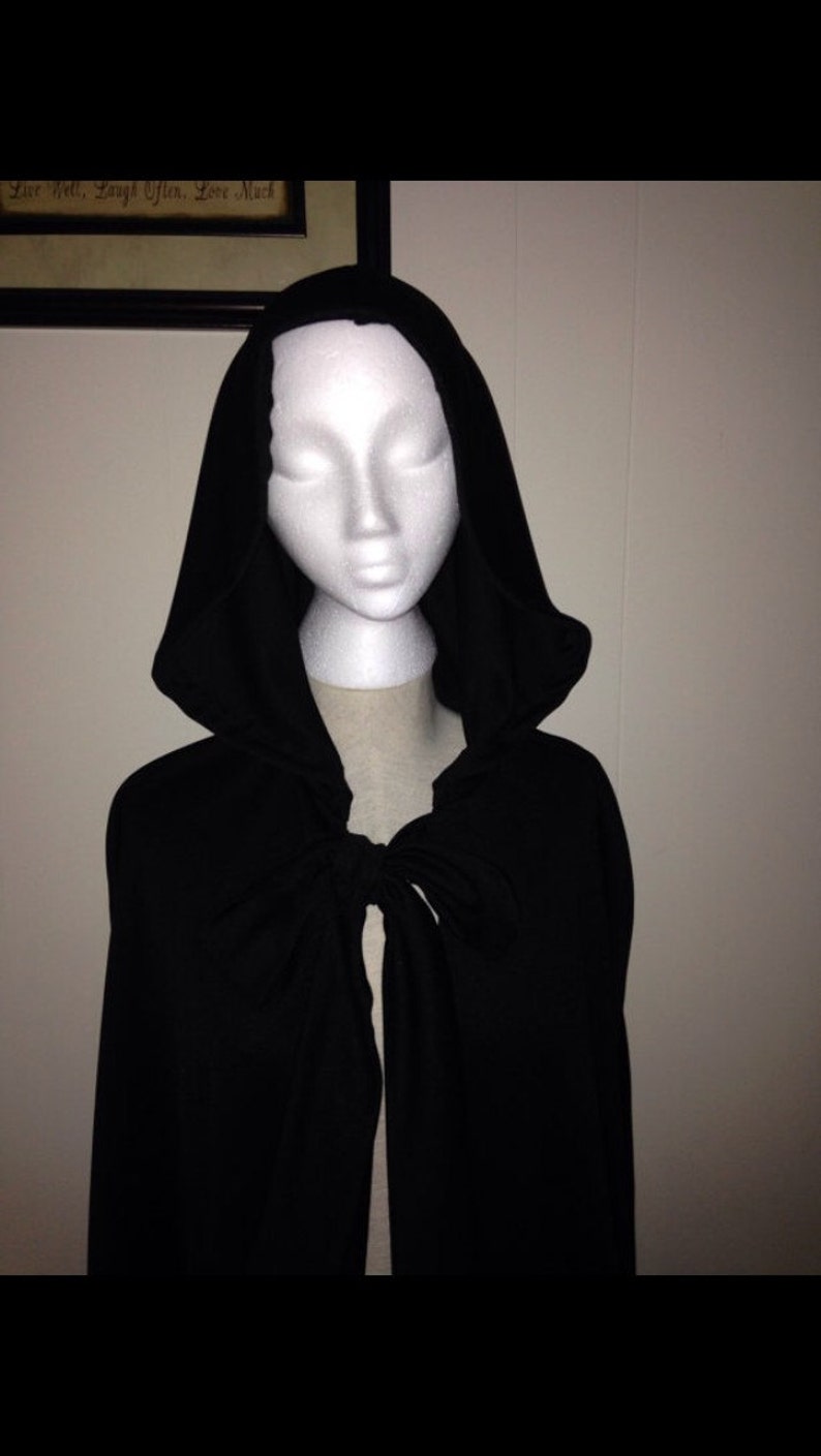 Witch Costume Sith Lord Black Cloak Plus size Cosplay Cape image 4