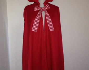 Plus Size Little Red Ridinghood Cape Halloween Red Hooded Cloak