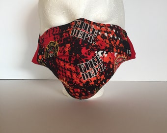 Fireman Face Mask Firefighters First Responders Washable fabric three layer face protector