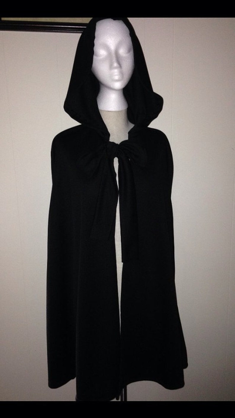 Witch Costume Sith Lord Black Cloak Plus size Cosplay Cape image 5