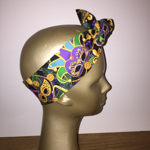 Mardi Gras Headband Knot Headband