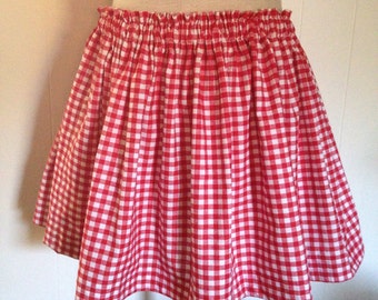 Little Red Riding Hood  Gingham Adult Skirt