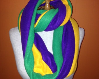 Mardi Gras Fleece Infinity Scarf Neck Warmer