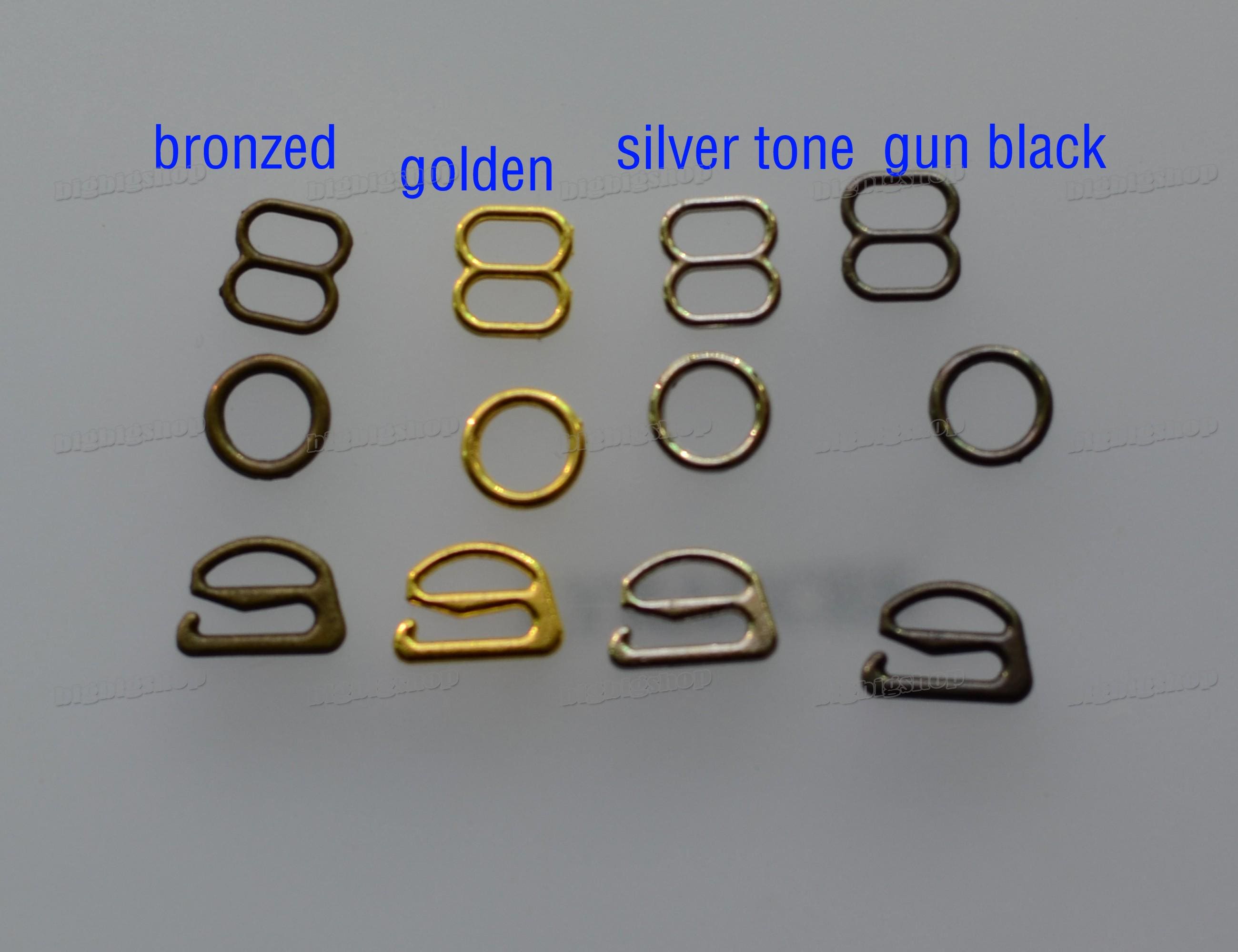 Bra Rectangle Ring 10 Metal Hardware Bra Lingerie Adjuster Strap Sliders Rings Hoop ...