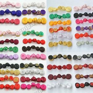 10pcs/50pcs/100pcs Fabric Sewing Fasteners Satin Swirl Twirl Handmade Chinese Closure Knot Frog Cheongsam Buttons Buckle Choose Color