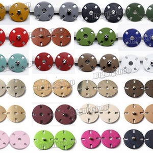 10set Colored Metal Sew-On Invisible Snap Fastener Press Studs Sewing Buttons Closure Coat Popper 10mm 15mm 18mm 21mm 23mm 25mm