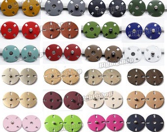 10set Colored Metal Sew-On Invisible Snap Fastener Press Studs Sewing Buttons Closure Coat Popper 10mm 15mm 18mm 21mm 23mm 25mm