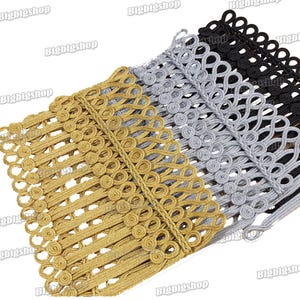 1/5 st kinesisk knut broderi applikation sömnad fläta stickad snodd rep halslapp kostym drama jacka klänning fest kavaj utsmyckning dekoration