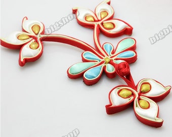 Fabric Sewing Fasteners Satin Flower Handmade Chinese Closure Knot Frog Cheongsam Button 1pcs