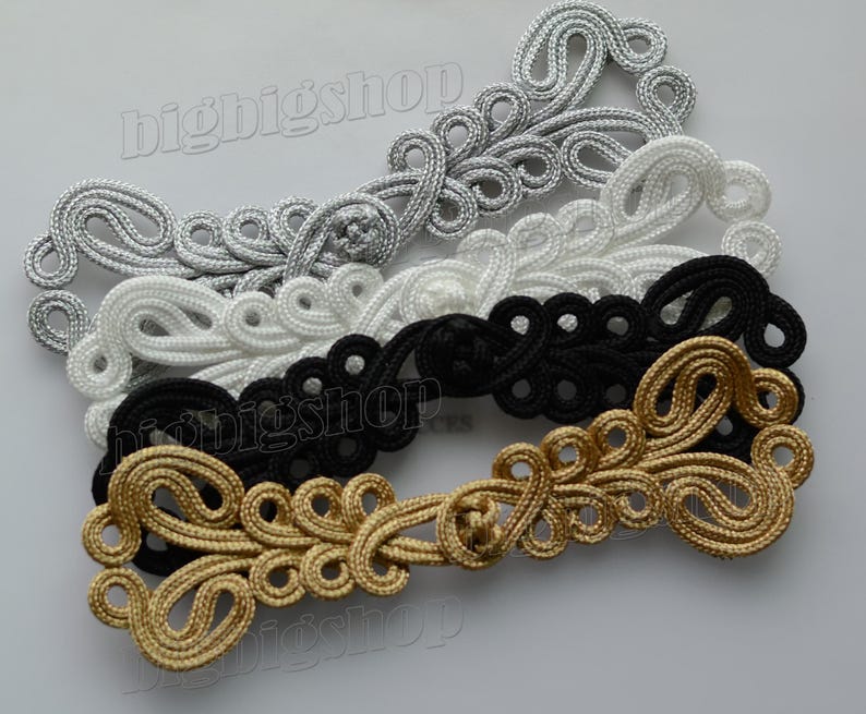 Golden White Black Large Size Braid Sewing Fastener Chinese Closure ...