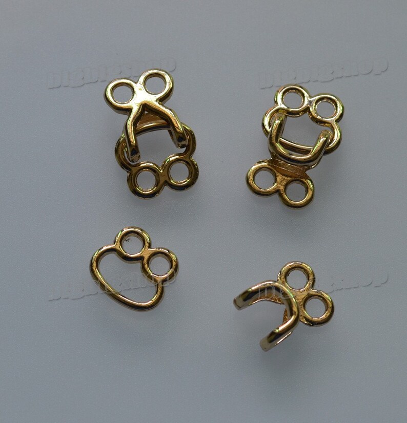 Brass Metal Hook and Eye Fur Coat Clasps Closure Bikini Bra Strap