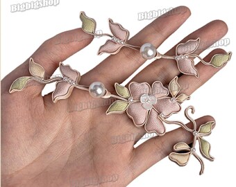 1set Pink Sewing Fasteners Hook and Loop Chinese knot Button Cheongsam Frog Closure flower cape coat Qipao Pankou Tang Suit deco
