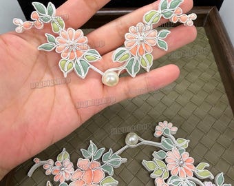 1pcs Sewing Fastener Hook and Loop Chinese knot Toggle Button Cheongsam Frog Closure Silk fabric Qipao Pankou cloak Suit Deco 15style option