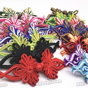 1/5PCS Extra large upscale Fabric chrysanthemum flower knotting Sewing Fastener Chinese Frog Closure Cheongsam qipao Pankou Knot Button