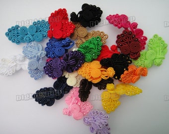 10/50pcs 6cm 7-beads Sewing Fastener Chinese Closure Cheongsam Knot Frog Button 50color option