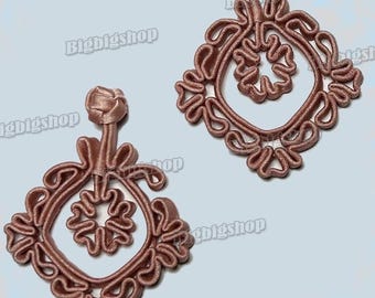 Handmade Chinese Knot Frog Button for Cheongsam, Qipao, Tang Suit – Floral Design