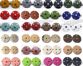 10set Colored Metal Sew-On Invisible Snap Fastener Press Studs Sewing Buttons Closure Coat Popper 10mm 15mm 18mm 21mm 23mm 25mm 28mm