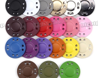 10 Metal Sew on Magnetic Purse Snap Fastener Invisible Press Studs Buttons Closure for handbag wallet bag 28color 12.5mm 13mm 20mm 21mm 25mm