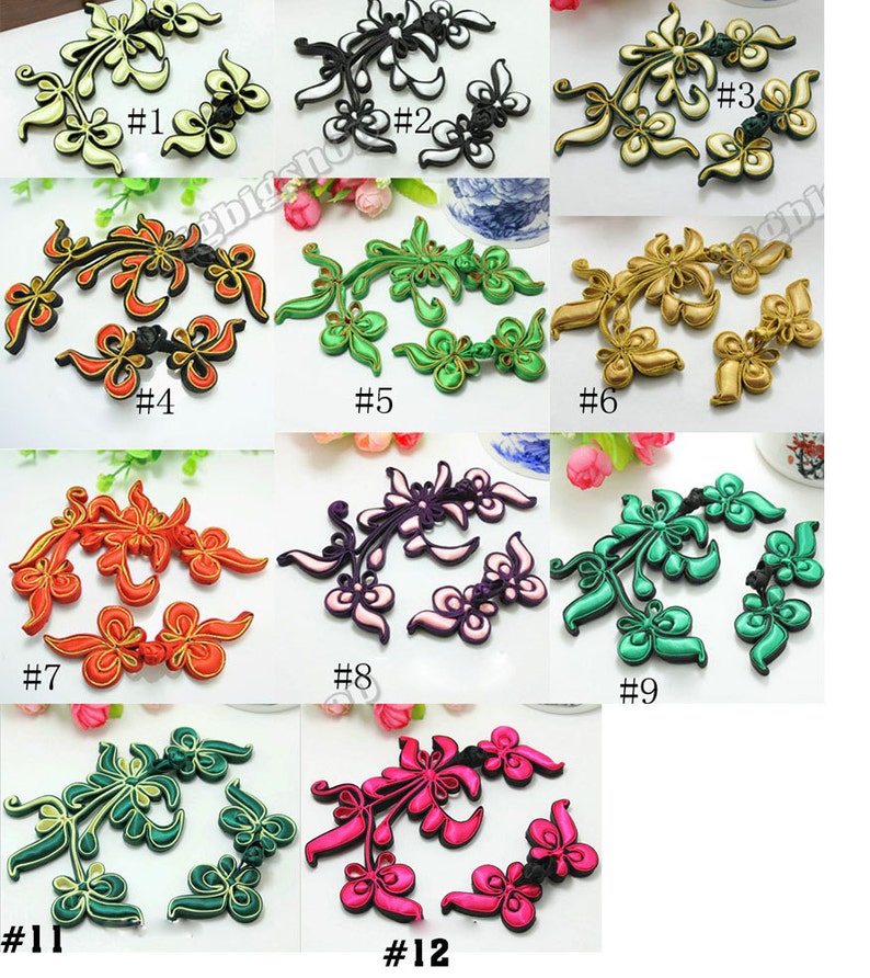 Fabric Sewing Fasteners Satin Flower Handmade Chinese Closure Etsy