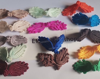 Fabric Sewing Fasteners Handmade palm Chinese Closure Knot Frog Cheongsam Buttons Choose color