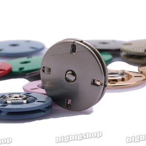 10set Colored Metal Sew-On Invisible Snap Fastener Press Studs Sewing Buttons Closure Coat clothing Popper 12.5mm 15mm 18mm 21mm 23mm 25mm
