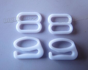 1000 Set Lingerie Adjustment Sliders & Rings – Clear, Black, White, 6-15mm For Bra Strap, Apparel Findings