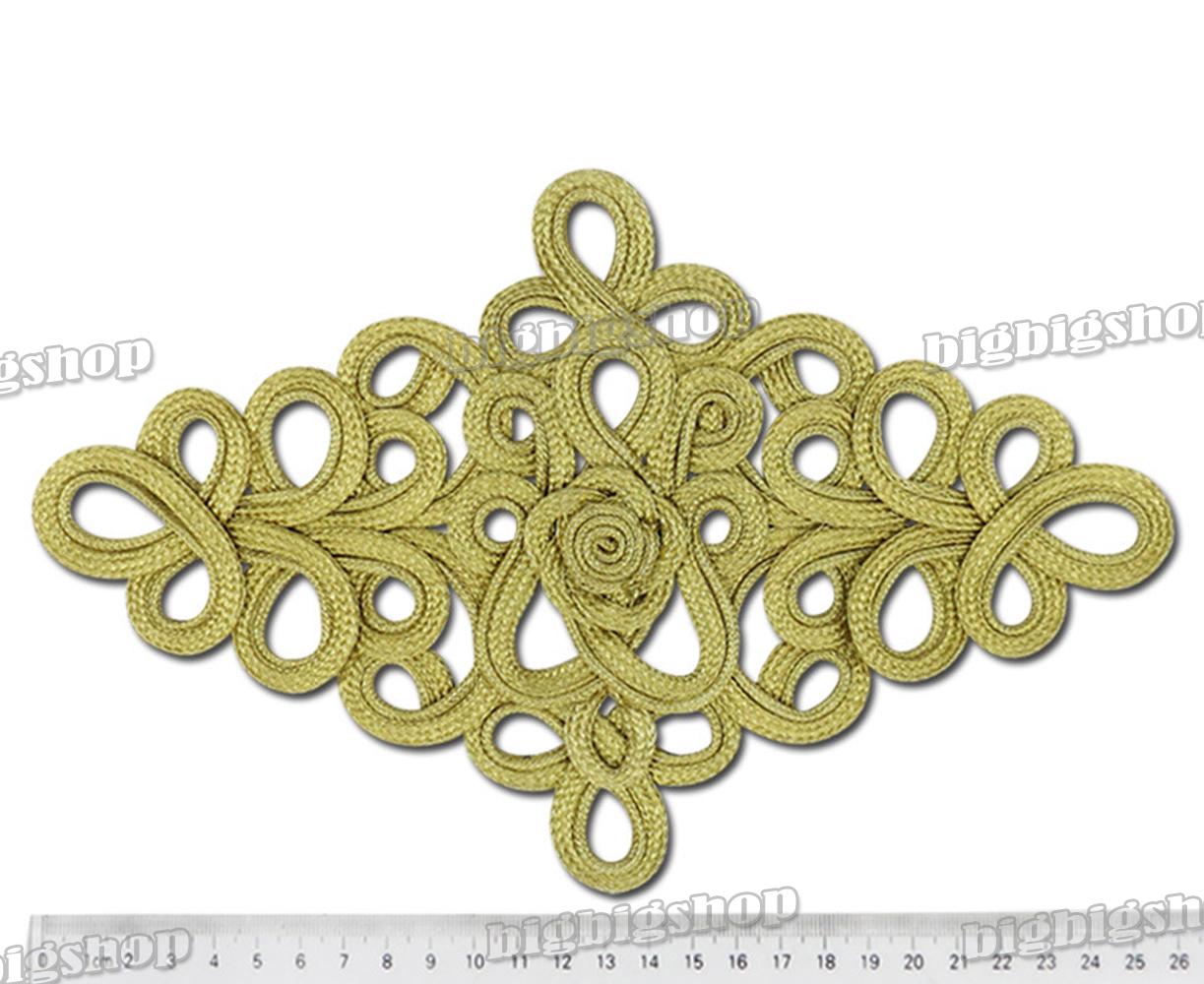 1/5pcs Chinese Knot Sewing Gold Rope Embroidery Applique Extra Large ...