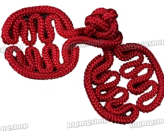 1pcs/10pcs small Chinese Character Frog Button braid Deco Sewing Hook and Eye Fastener Fastener Cheongsam Knot Closure 8color Option 7cm
