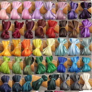 85 m 55 colori pk Nastro sbieco in raso di poliestere, cordoncino, bordo in corda, stoffa per bambole bjd, nastro per tappezzeria, bordini per tubi da cucito, larghezza 5 mm, 10 mm, 20 mm, 25 mm