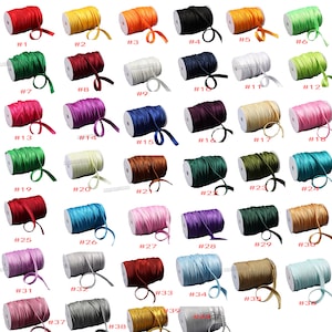 80m 40color pick Satin bias tape lip cotton polyester fabric binding Cord Edge Rope Ribbon upholstery Sewing piping trims width 1/2inch