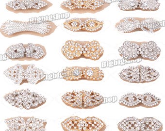 5sets Rhinestone metal frog Toggle Hook and Loop Clasp Waist Clips button Sewing Closure Fastener for jacket fur Coat Jacket shawl cape