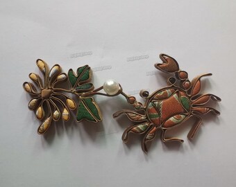 1pcs Sewing Fastener Hook and Loop Chinese knot Toggle Button Cheongsam Frog Closure Crab Flower Qipao Pankou cloak Suit Deco 32style option