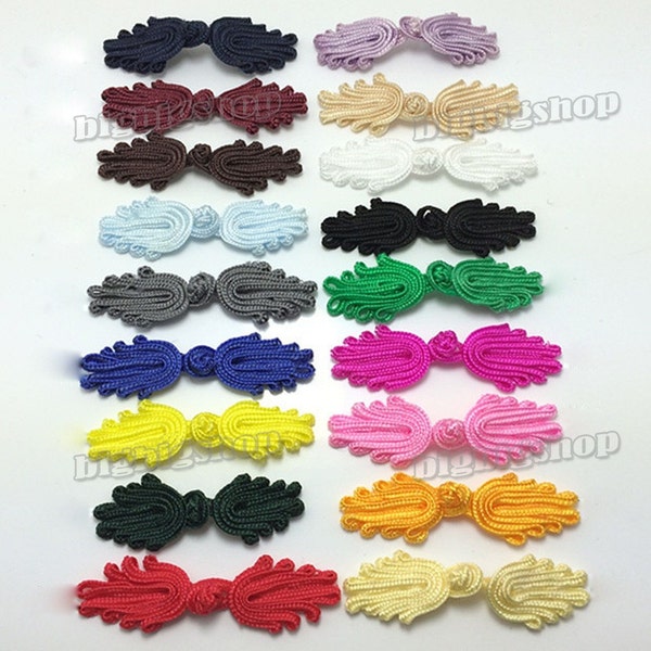 Attaches de couture de tissu main de palmier chinois noeud de fermeture grenouille cheongsam boutons choisissez la couleur