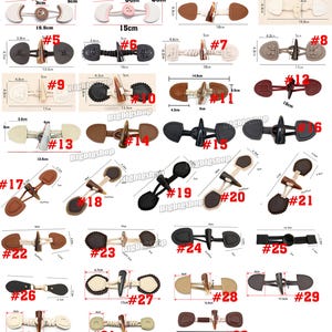 5pcs/10pcs Ox Horn Buckle Synthetic Leather frog Toggle Clasp Buttons jacket Coat Jacket Duffle Sewing Closure Fastener 32style pick