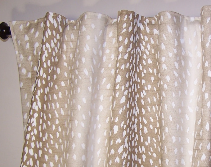 Shop Vern Yip Linen Drapes Fawn Deer Antelope Animal Print from Etsy on Openhaus