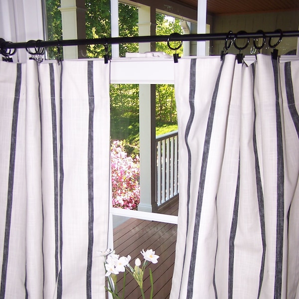 Geo Black Cafe Printed Curtain main image 0