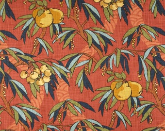 Navy Orange Curtains Etsy